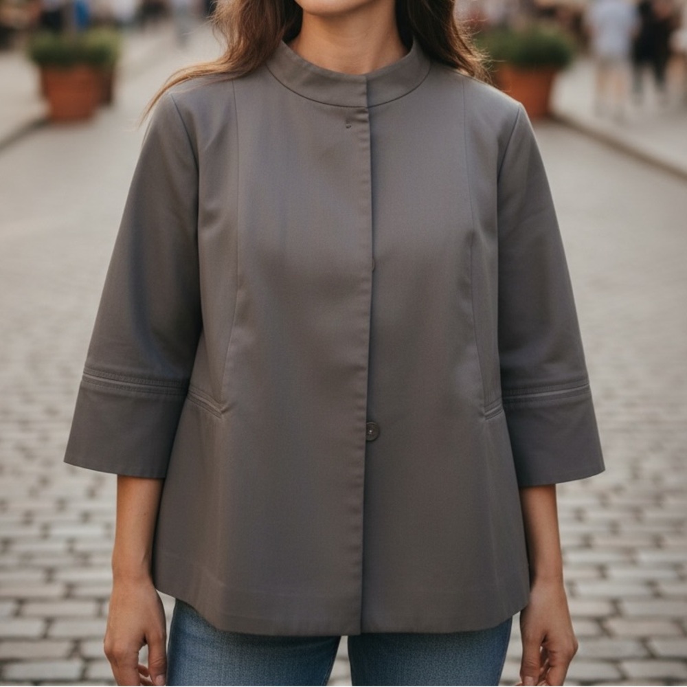 Elegant Gray blazer coat jacket Lafayette Xl